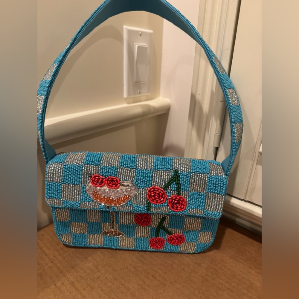 NWOT Anthropologie Fiona Beaded Bag Food & Drink Edition